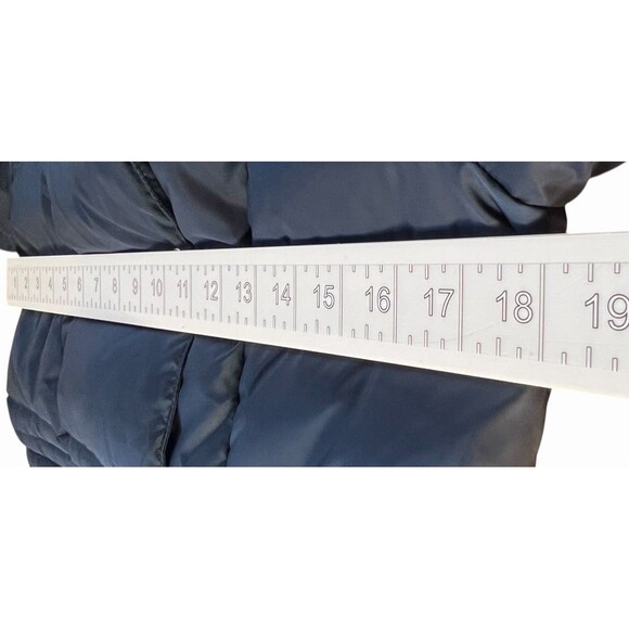 COLE HAAN LONG DOWN COAT JACKET WOMENS SMALL PETITE NAVY PARKA LONG JACKET - Picture 8 of 14